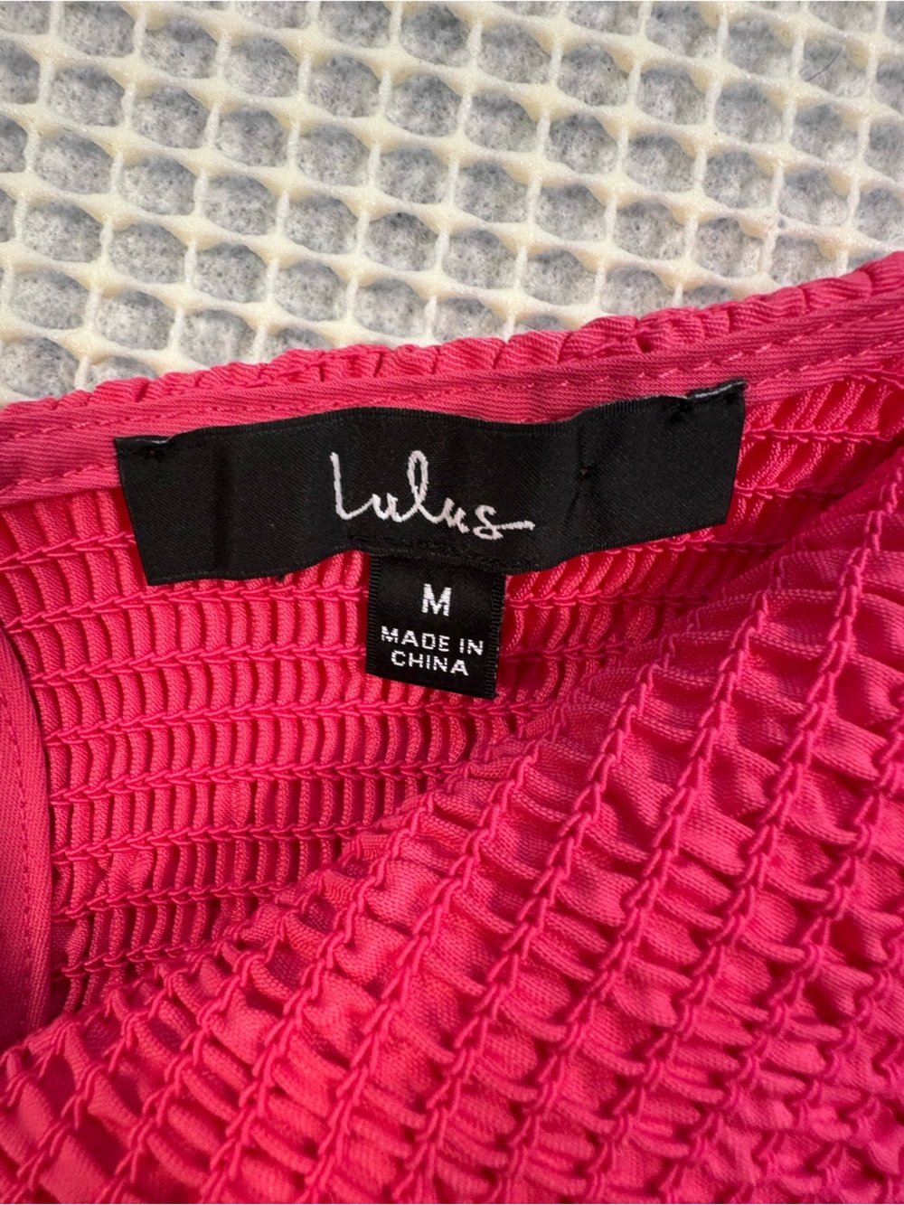 Lulus Pier and Now Hot Pink Smocked Tie-Back Midi Dress Size Medium - Picture 5 of 11